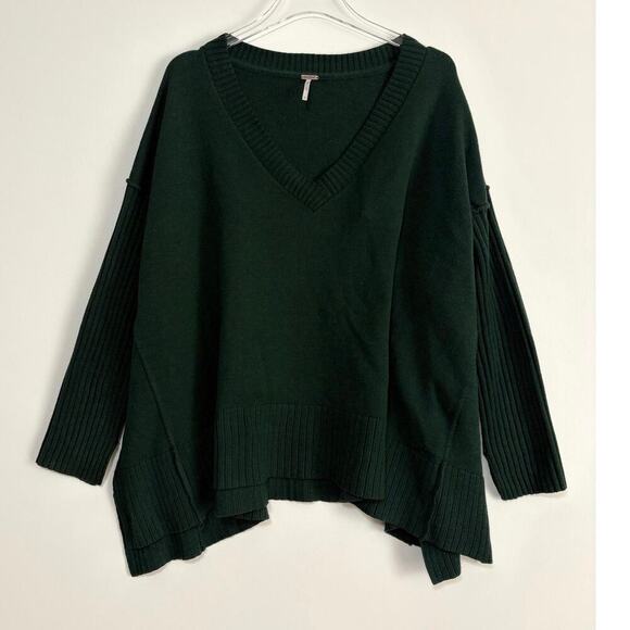 Free People Orion Sweater in Forest Green Size Small - Picture 2 of 6
